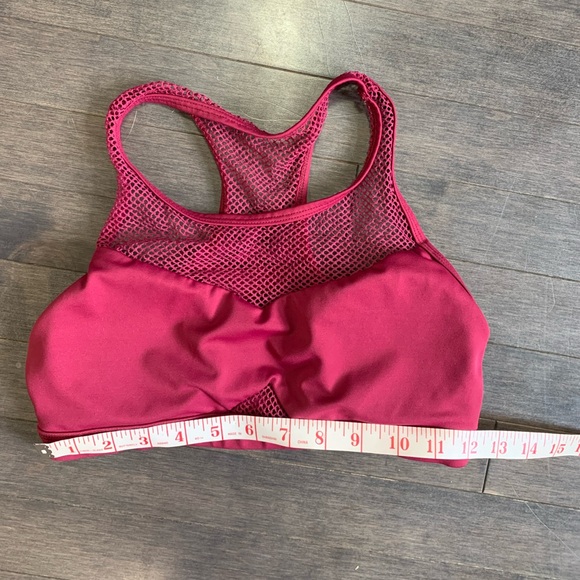 Wine Red Mesh Sports Bra Women’s M - Picture 2 of 5